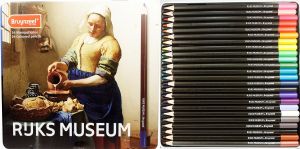 Zestaw kredek ołówkowych Rijks Museum The Milkmaid Bruynzeel 24 szt metalowe opakowanie